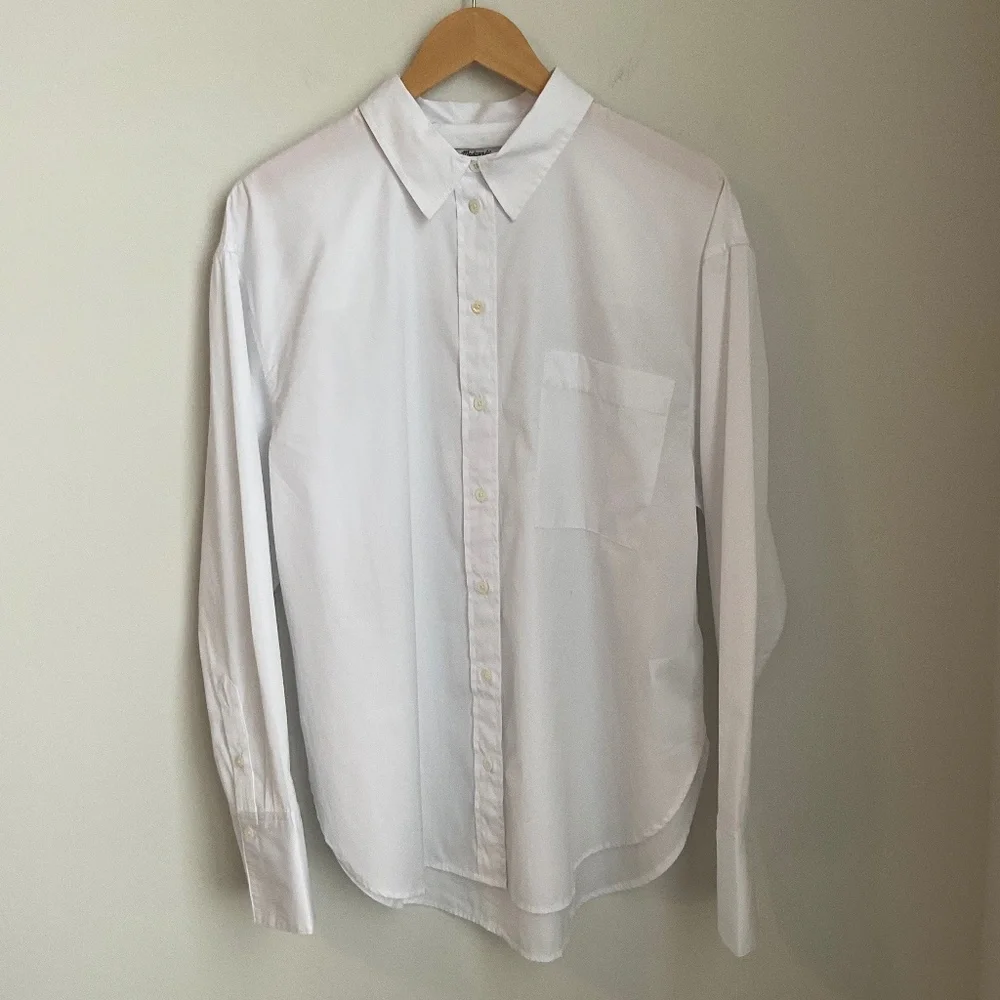 NWT Madewell White Relaxed Button-Up Shirt SZ Various - Picture 5 of 16